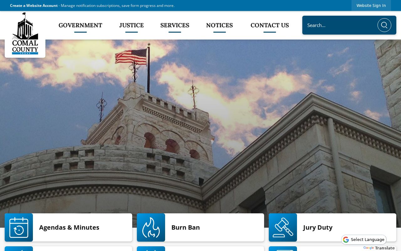 Comal County arrest records on the Sheriff's Office services page